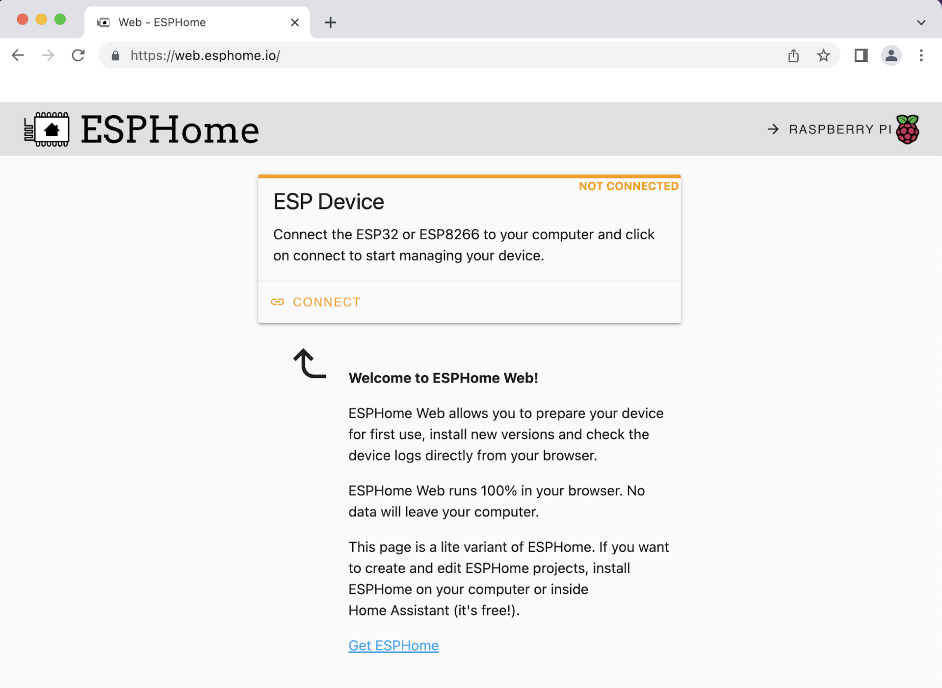 web.esphome.io screenshot